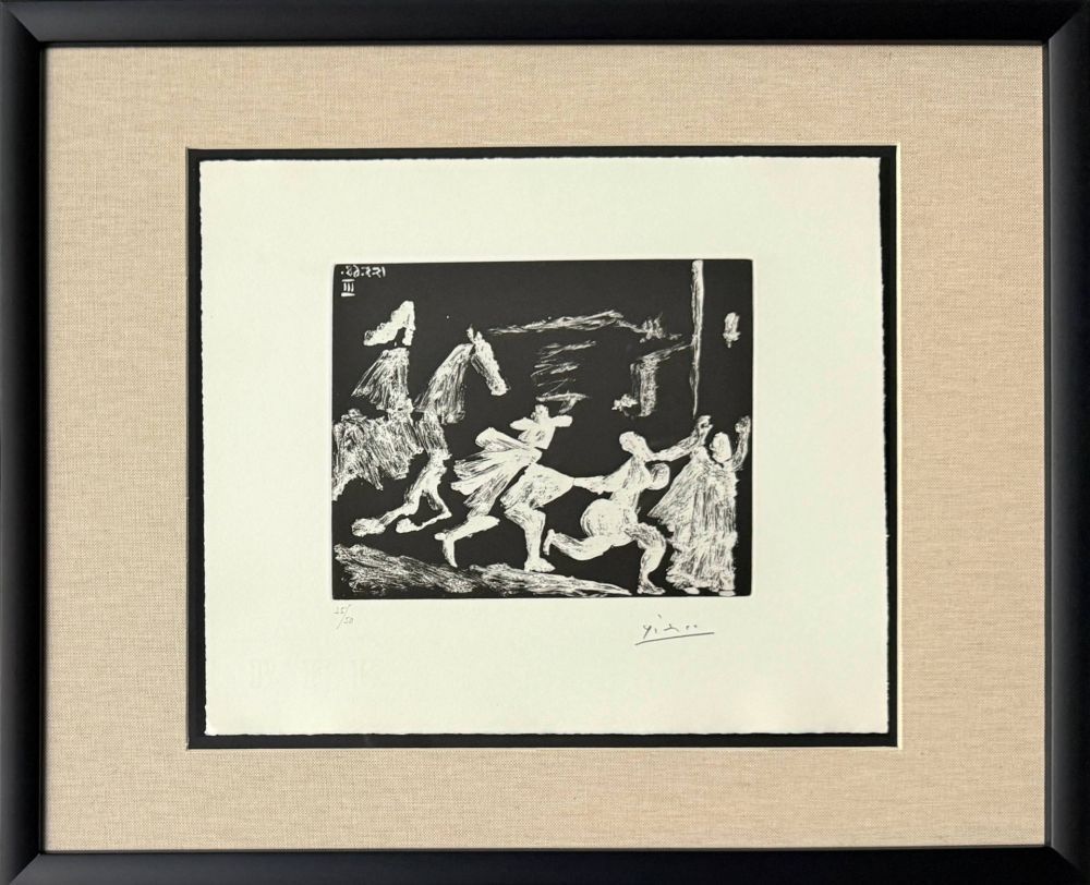 Aguafuerte Y Aguatinta Picasso - Cape and Sword: Pusuit II, from 347 Suite