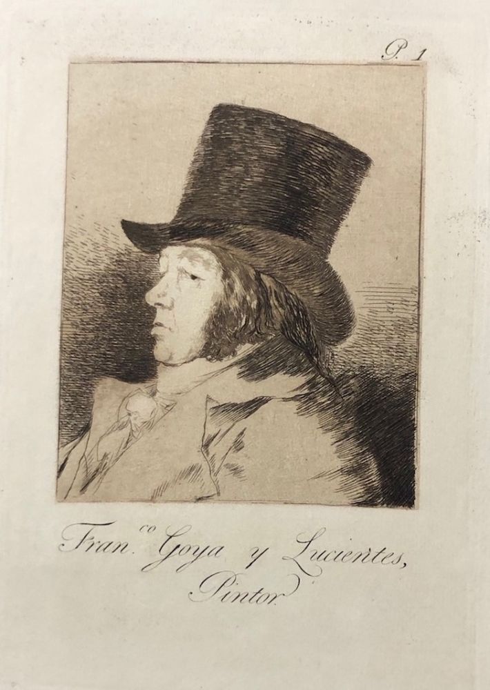 Aguafuerte Goya - Capricho1. Francisco , Goya y Lucientes pintor
