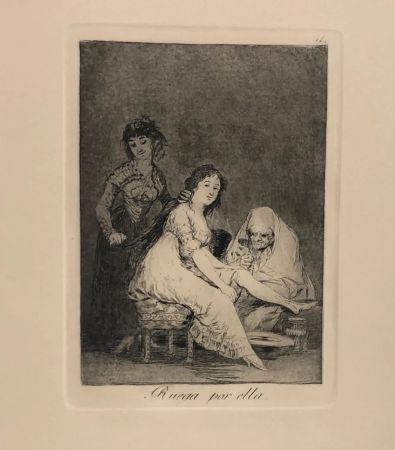 Aguafuerte Goya - Capricho 31 . Ruega por ella