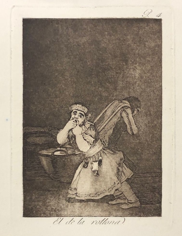 Aguafuerte Goya - Capricho 4. El de la rollona