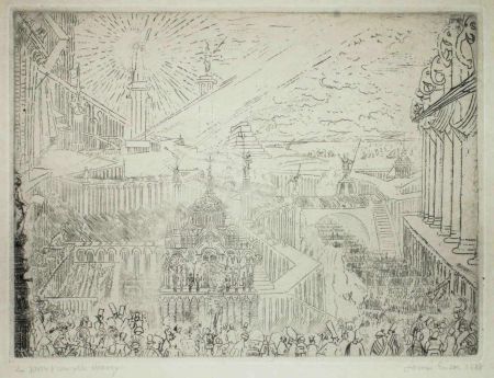 Grabado Ensor - Capture of a strange town