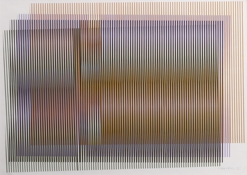 Serigrafía Cruz-Diez - Carlos Cruz-Diez (1923–2019) - Kinetic Composition - Serigraphy on paper - 1981