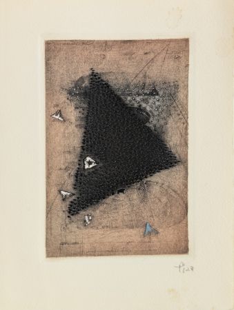 Grabado Piza - Carte de Voeux - Galerie Michel (Paris) 