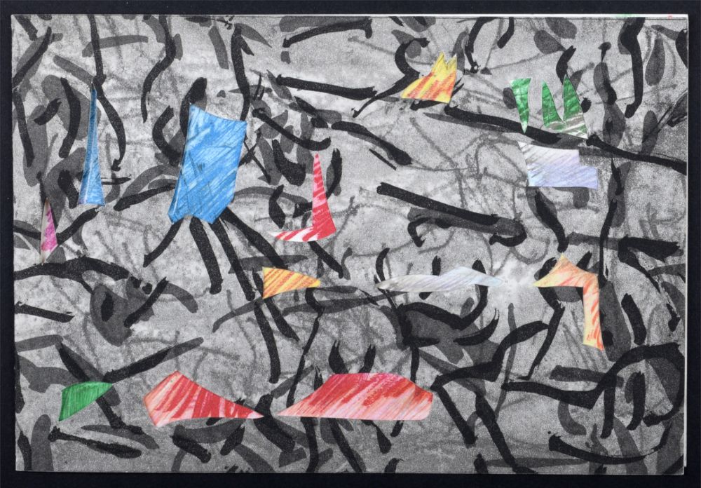 Aguafuerte Riopelle - Carte de voeux, 1967