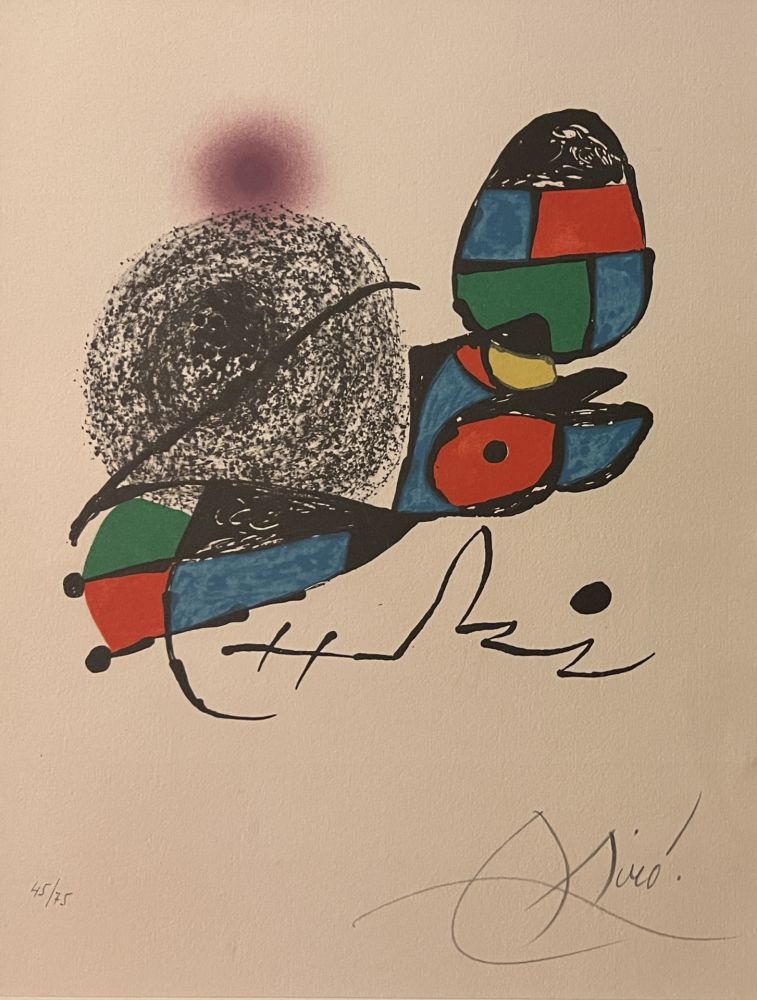 Litografía Miró - Carte d'invitation ( M 1032 )