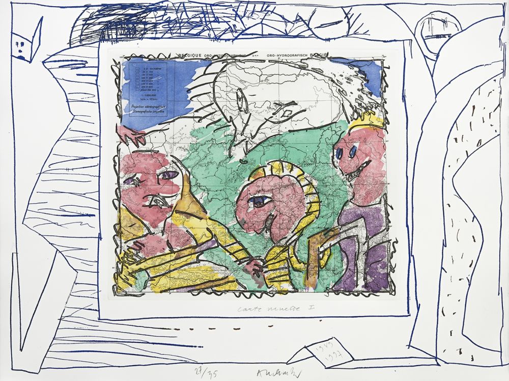 Grabado Alechinsky - Carte mise à jour I