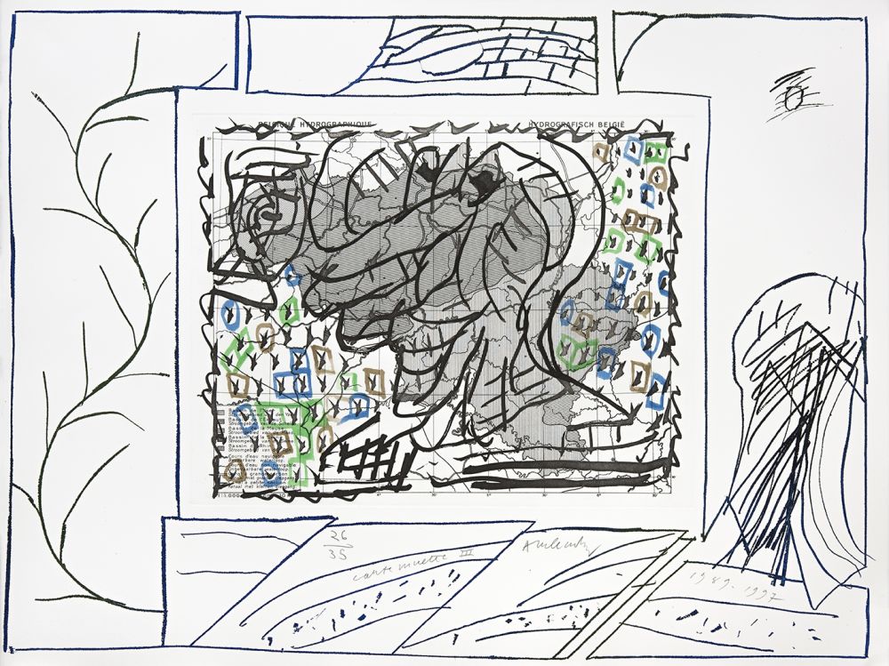 Grabado Alechinsky - Carte mise à jour III