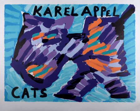 Litografía Appel - Cats, 1978
