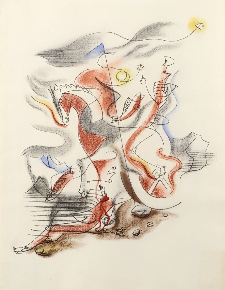 Litografía Masson - CAVALIER, 1933 