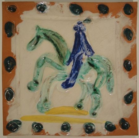 Cerámica Picasso - Cavalier and horse / Cavalier et cheval