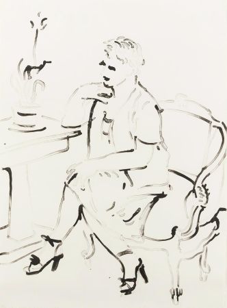 Litografía Hockney - Celia Elegant