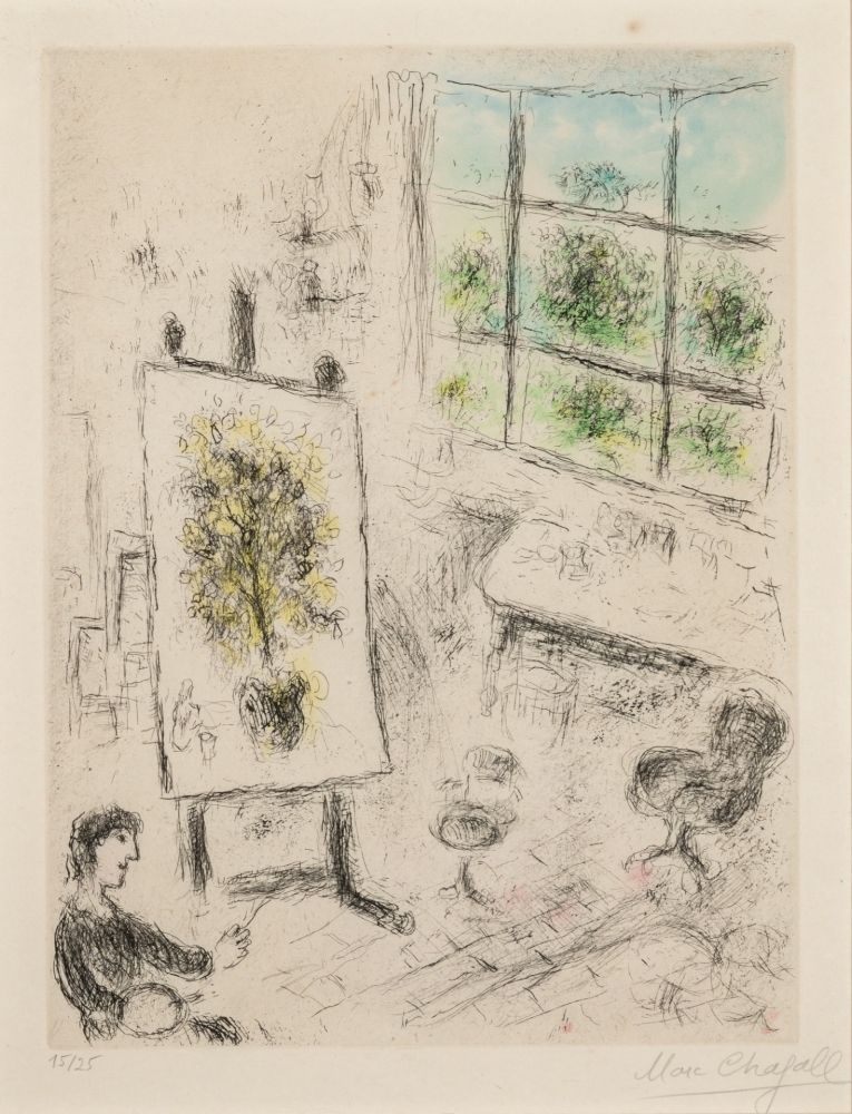 Aguafuerte Y Aguatinta Chagall - Celui qui dit les choses sans rien dire