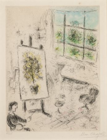 Aguafuerte Y Aguatinta Chagall - Celui qui dit les choses sans rien dire