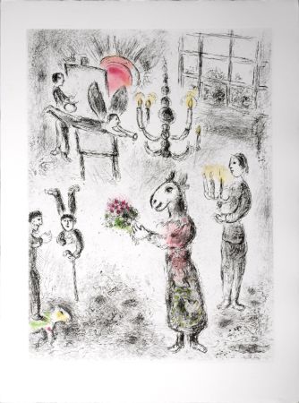 Aguafuerte Y Aguatinta Chagall - Celui qui dit les choses sans rien dire, 1976 - PLATE 1