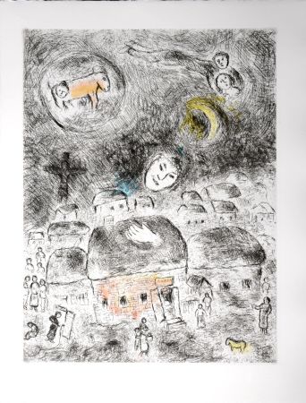 Aguafuerte Y Aguatinta Chagall - Celui qui dit les choses sans rien dire, 1976 - PLATE 11