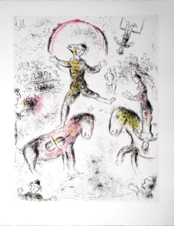 Aguafuerte Y Aguatinta Chagall - Celui qui dit les choses sans rien dire, 1976 - PLATE 17