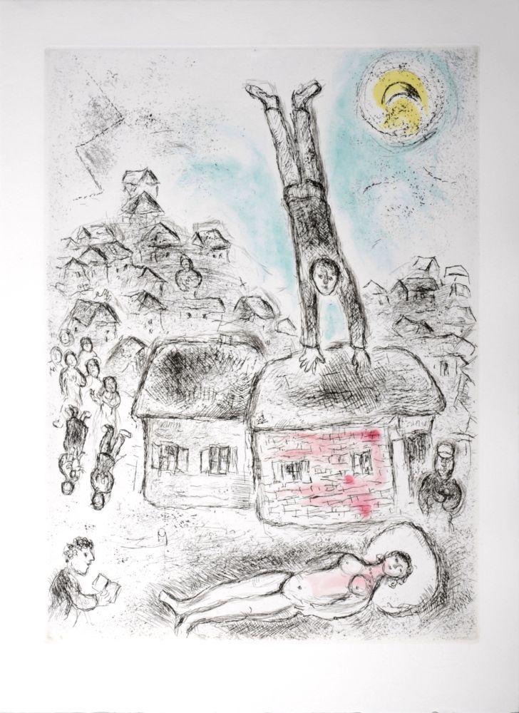 Aguafuerte Y Aguatinta Chagall - Celui qui dit les choses sans rien dire, 1976 - PLATE 2