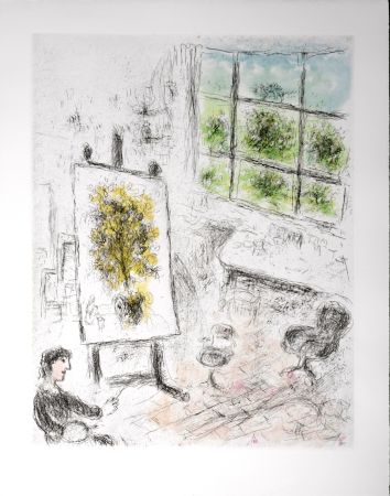 Aguafuerte Y Aguatinta Chagall - Celui qui dit les choses sans rien dire, 1976 - PLATE 7