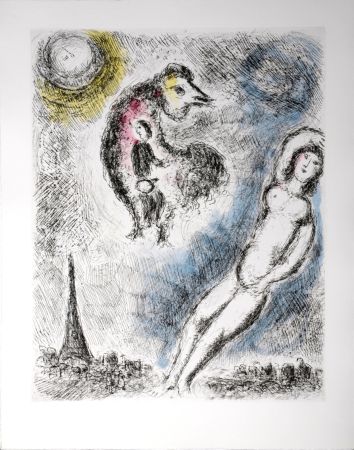 Aguafuerte Y Aguatinta Chagall - Celui qui dit les choses sans rien dire, 1976 - PLATE 8