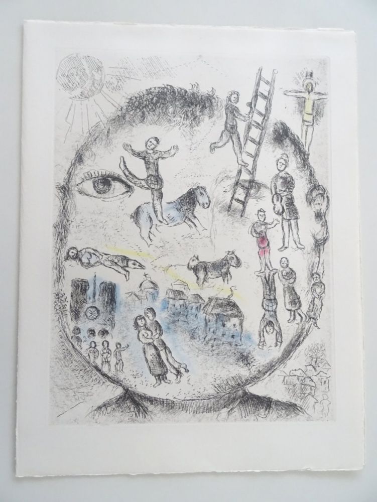 Aguafuerte Y Aguatinta Chagall - Celui qui dit les Choses sans rien dire, planche 528