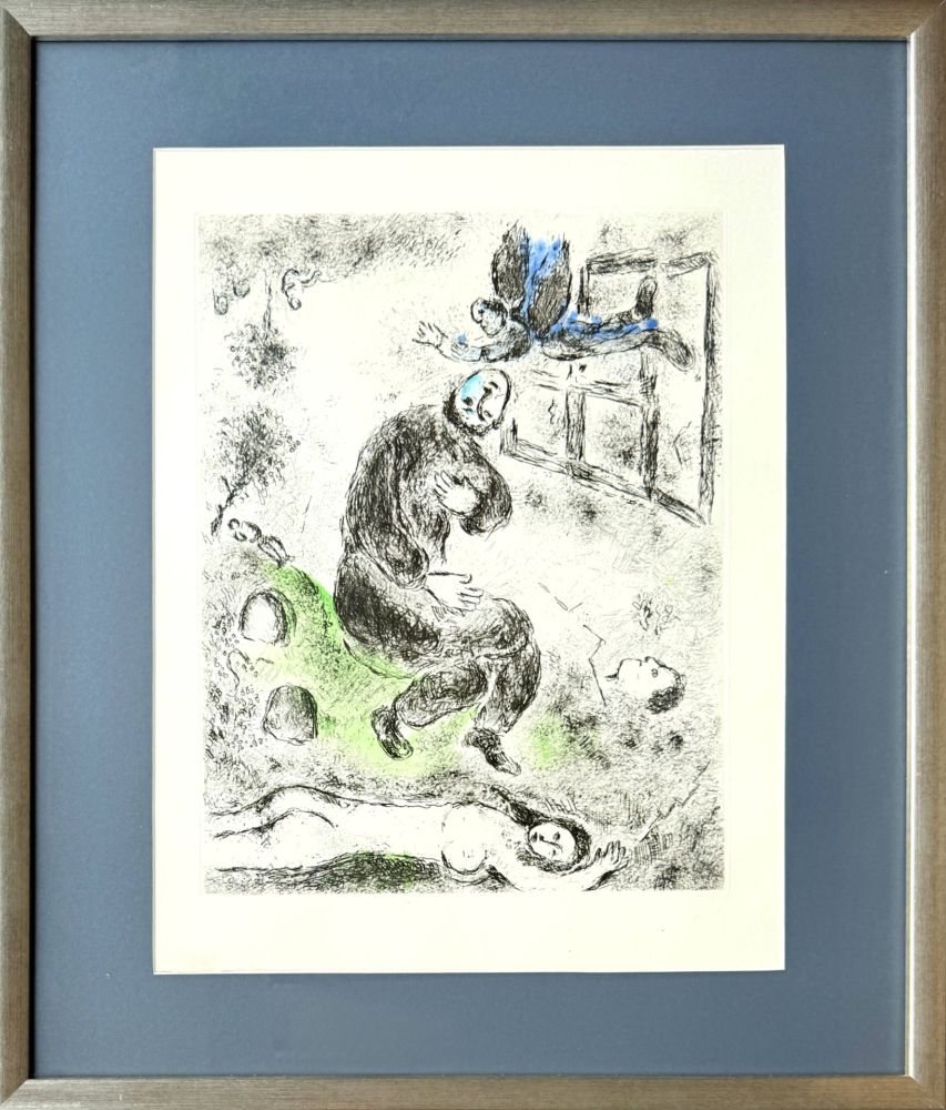 Aguafuerte Y Aguatinta Chagall - Celui qui dit les choses sans rien dire, Planche XII