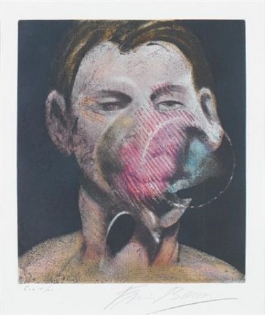 Aguafuerte Y Aguatinta Bacon - Central panel  from 3 studies for a portrait of Peter Beard I 