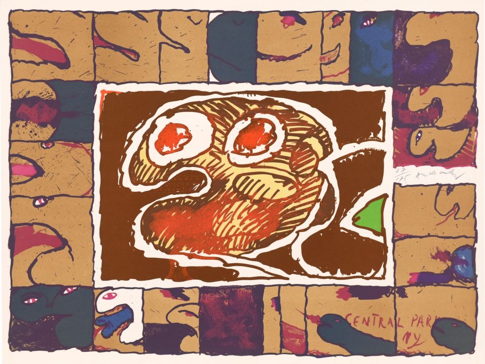 Litografía Alechinsky - Central Park