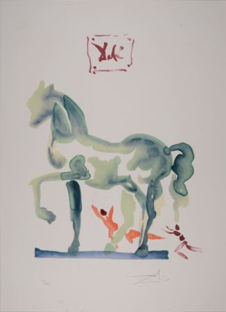 Litografía Dali - C'est là que l'amour se plut à livrer bataille..., from Ovide L'art D'aimer - Hand-signed - Large size