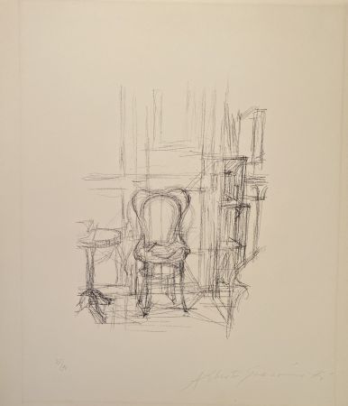 Litografía Giacometti - Chaise et Guéridon