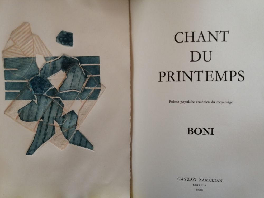 Libro Ilustrado Boni - Chant du Printemps - Poème populaire arménien -