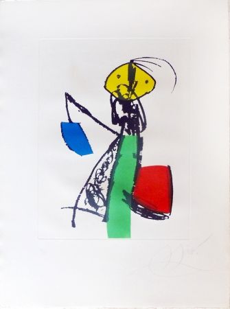 Grabado Miró - Chanteur des rues