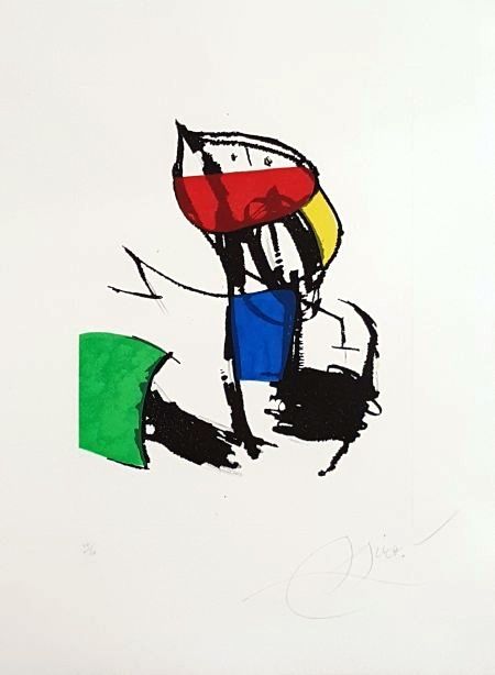 Grabado Miró - Chanteurs des rues