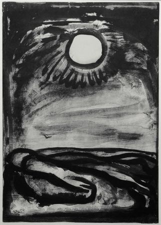 Aguatinta Rouault - Chantz Matines (plate 29 from Miserere)