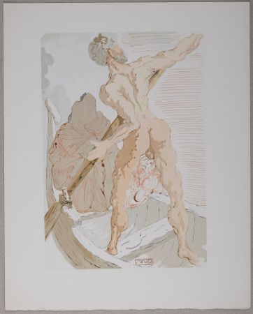 Litografía Dali - Charon et le Passage de L'Acheron