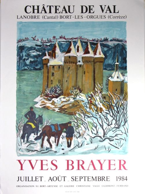 Litografía Brayer - Chateau de Val 