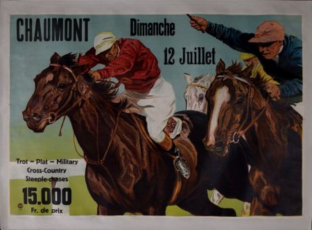 Litografía Anonyme - Chaumont Dimanche 12 Juillet, c. 1930s - Large lithograph poster!