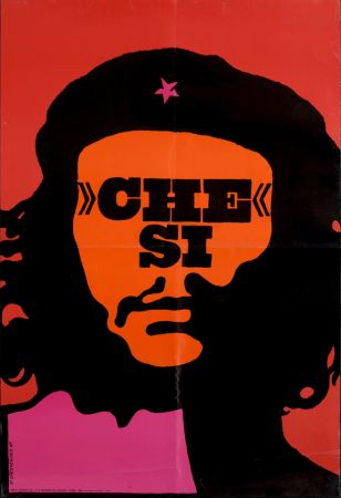Serigrafía Cieslewicz  - Che Si, 1968 - Large silkscreen poster (Scarce!)