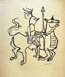 Litografía Calder - Chevalier