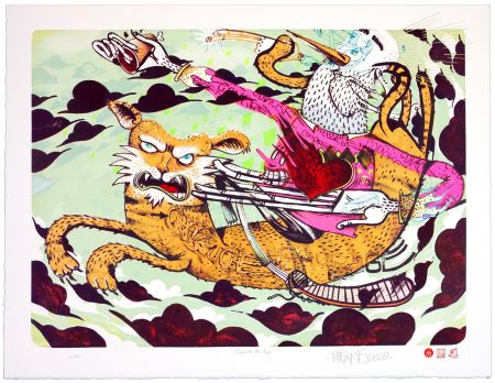 Litografía Alexone - Chevauche ton Tigre/Ride the Tiger