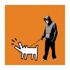 Serigrafía Banksy - Choose Your Weapon - Dark Orange