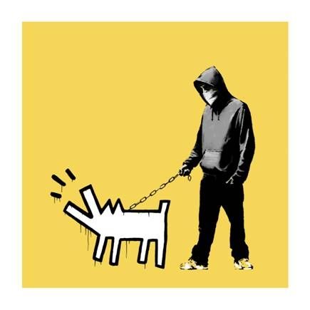 Serigrafía Banksy - Choose Your Weapon - Soft Yellow