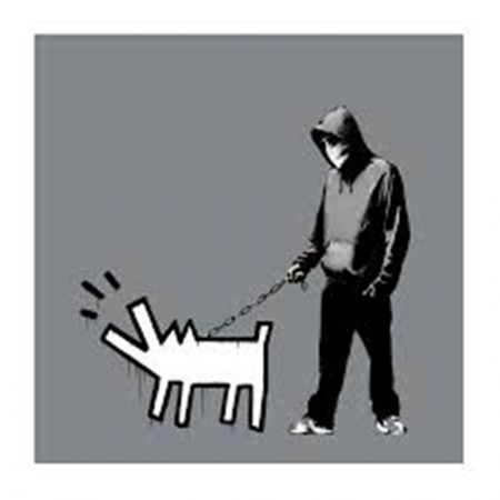 Serigrafía Banksy - Choose Your Weapon (Grey)