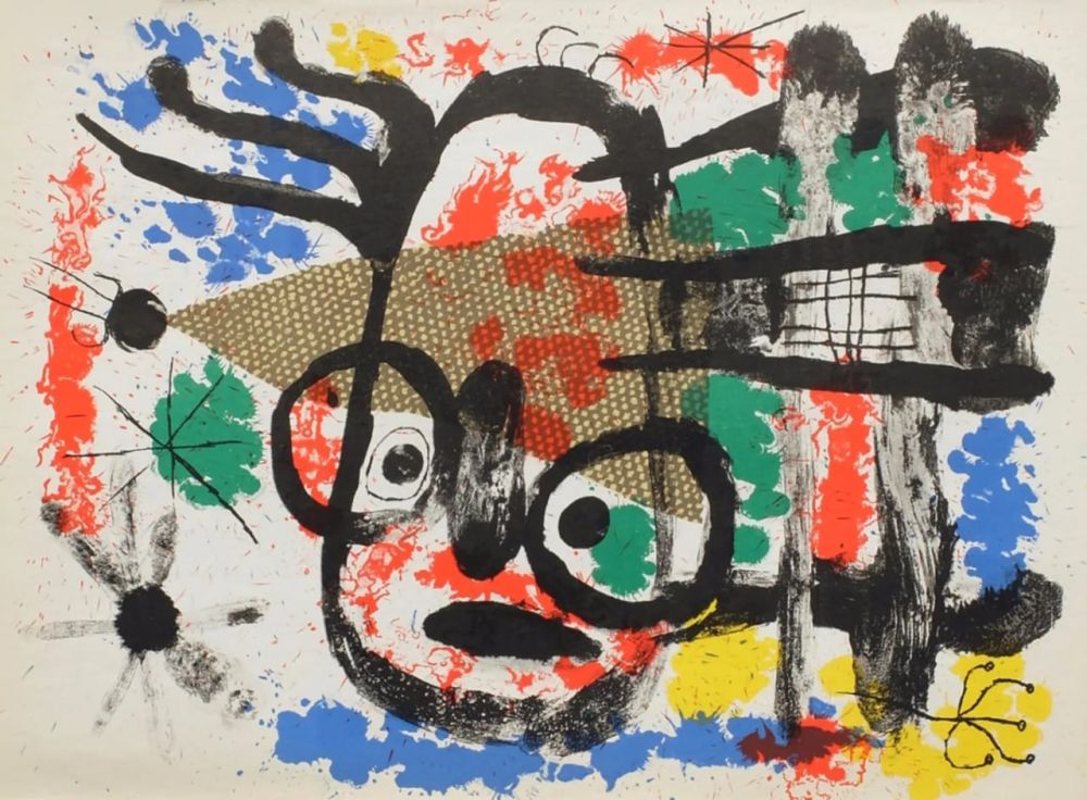 Litografía Miró - Chouette