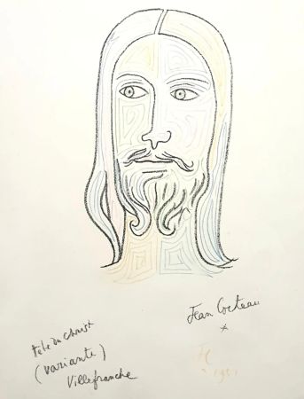 Litografía Cocteau - Christ