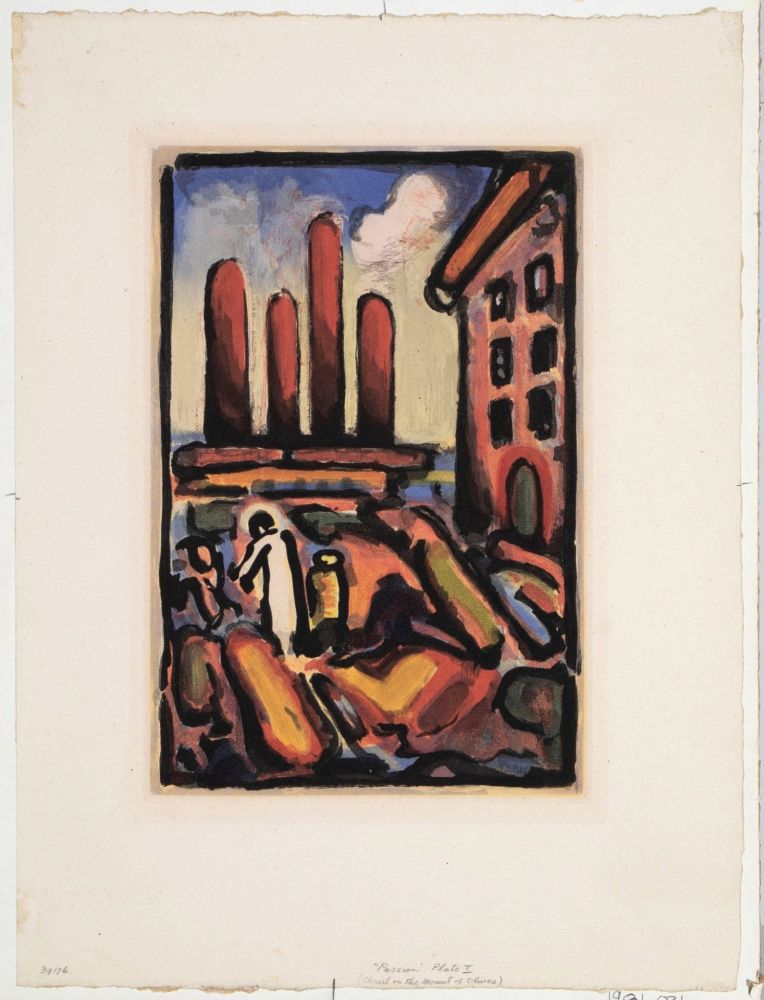 Aguatinta Rouault - Christ au Faubourg