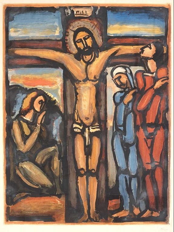 Aguafuerte Y Aguatinta Rouault - Christ en Croix