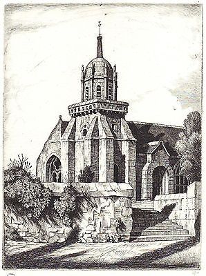 Grabado Strang - Church of Perros-Guirec