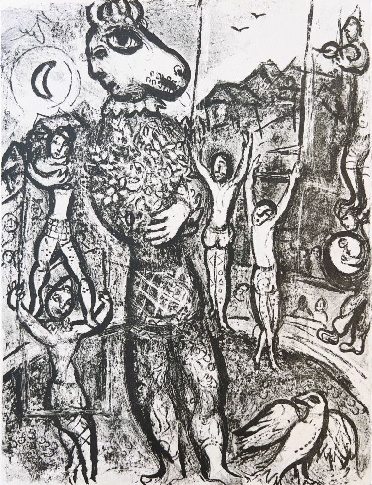 Litografía Chagall - Cirque