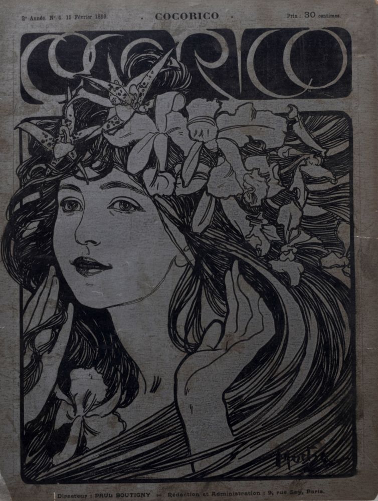 Litografía Mucha - Cocorico