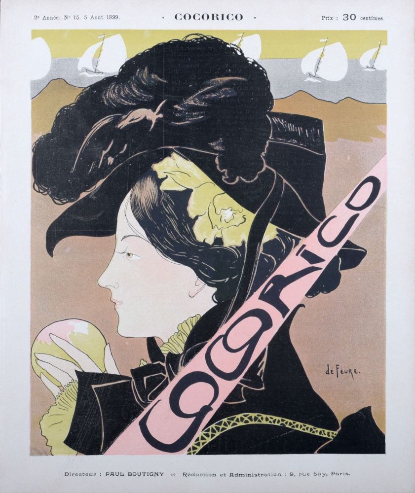 Litografía De Feure - Cocorico, 1899